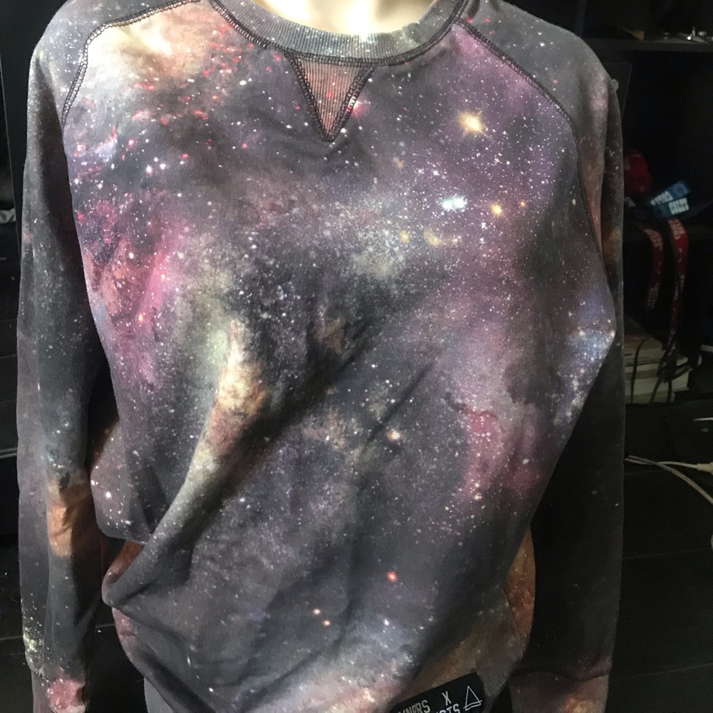Kanye West streetwear galaxy crew neck sweater